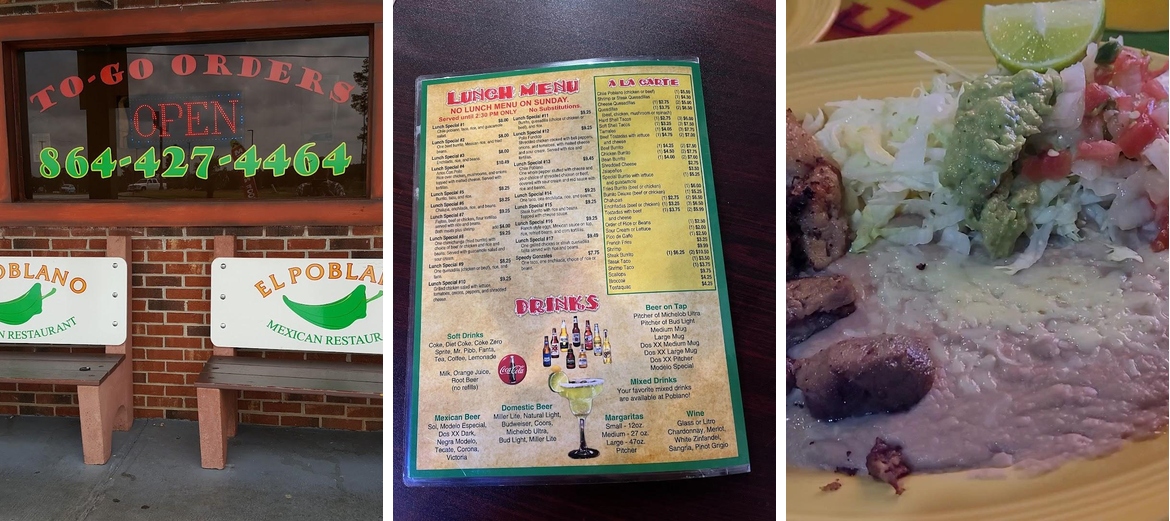 El Poblano Mexican Restaurant Menu