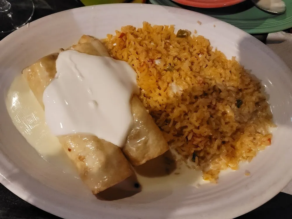 Chimichanga with Cheese Rice