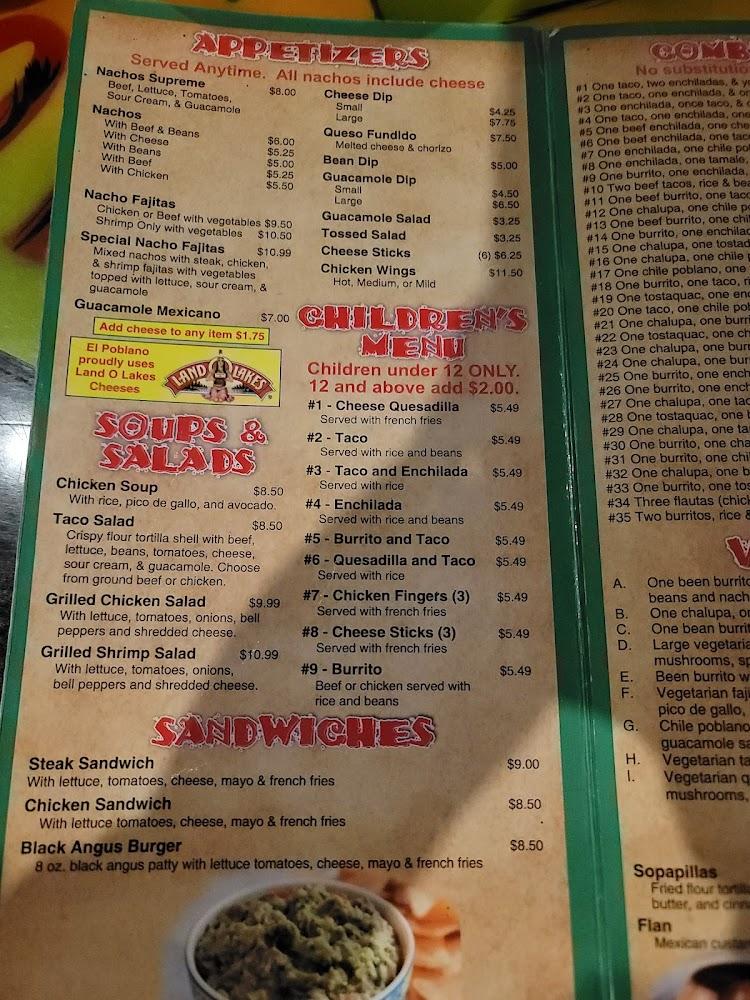 El Poblano Mexican Restaurant Menu image 4